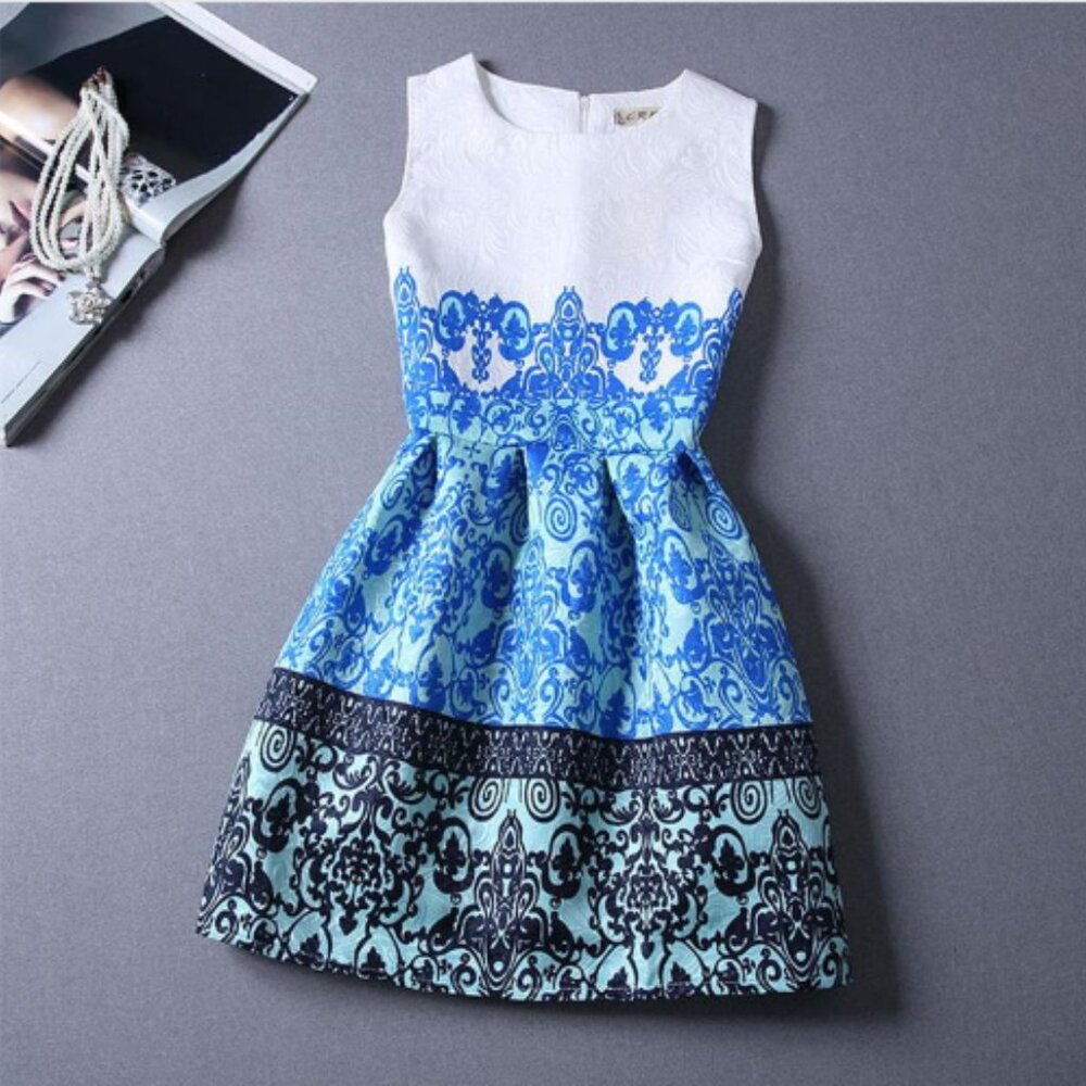 Baroque print chic dress